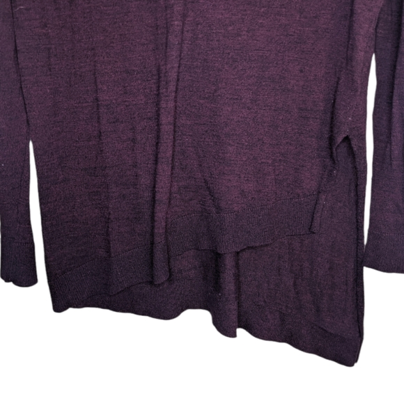 Express Dark Purple Maroon Asymmetrical Tunic Sweater - Size M 💜 - Picture 5 of 7